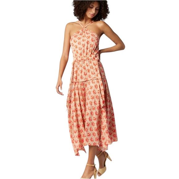 NWOT Joie Sloane Floral Print Midi Halter SunDress - Sz 10 - Picture 3 of 10